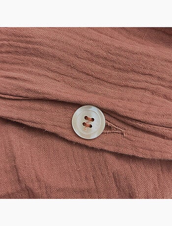 Housse de couette unie en coton, GAZE DE COTON
