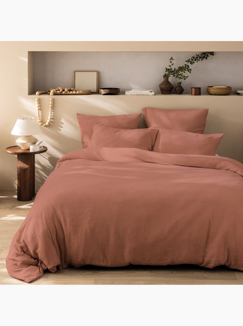 Housse de couette unie en coton, GAZE DE COTON - Kiabi
