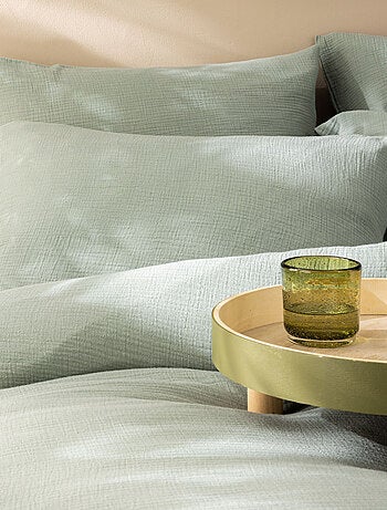 Housse de couette unie en coton, GAZE DE COTON