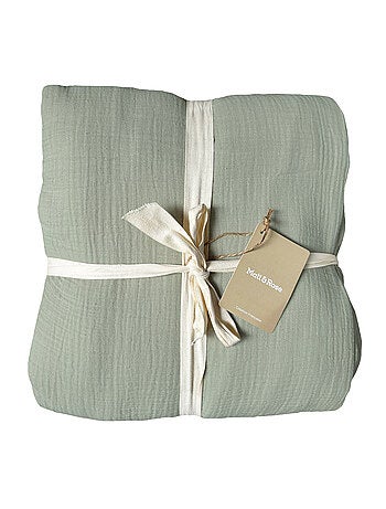 Housse de couette unie en coton, GAZE DE COTON