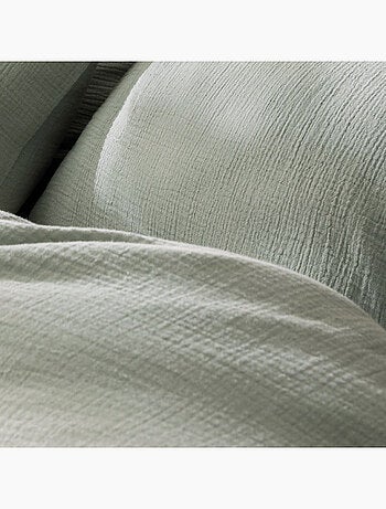 Housse de couette unie en coton, GAZE DE COTON
