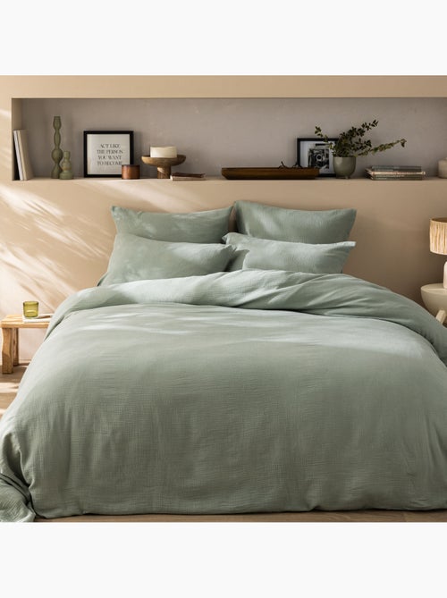 Housse de couette unie en coton, GAZE DE COTON - Kiabi Housse de couette unie en coton, GAZE DE COTON - Kiabi
