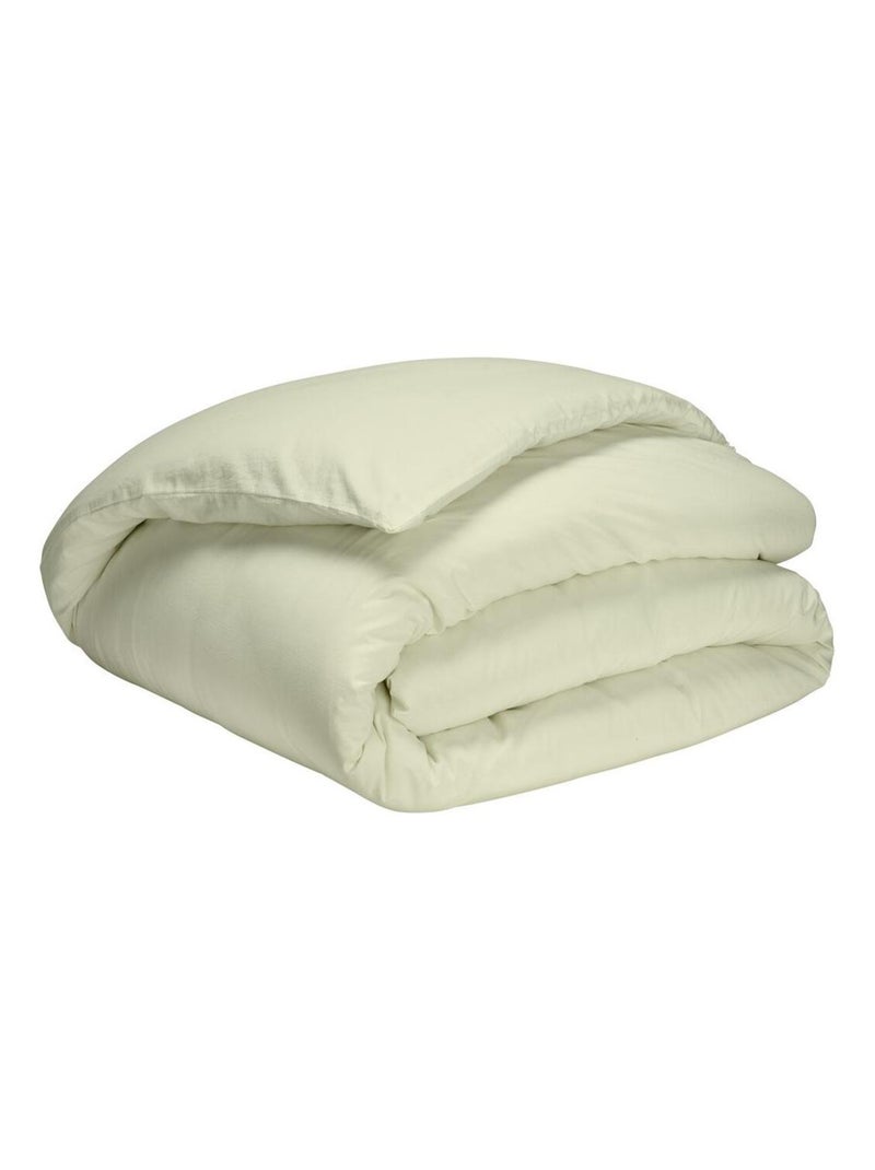 Housse de couette unie en coton, LES UNIS Beige - Kiabi