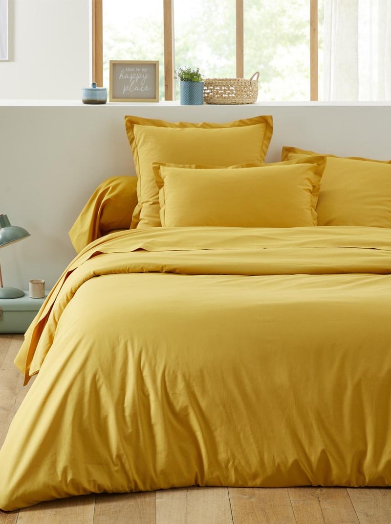 Housse de couette unie en coton, Made in France, LES UNIS Jaune - Kiabi