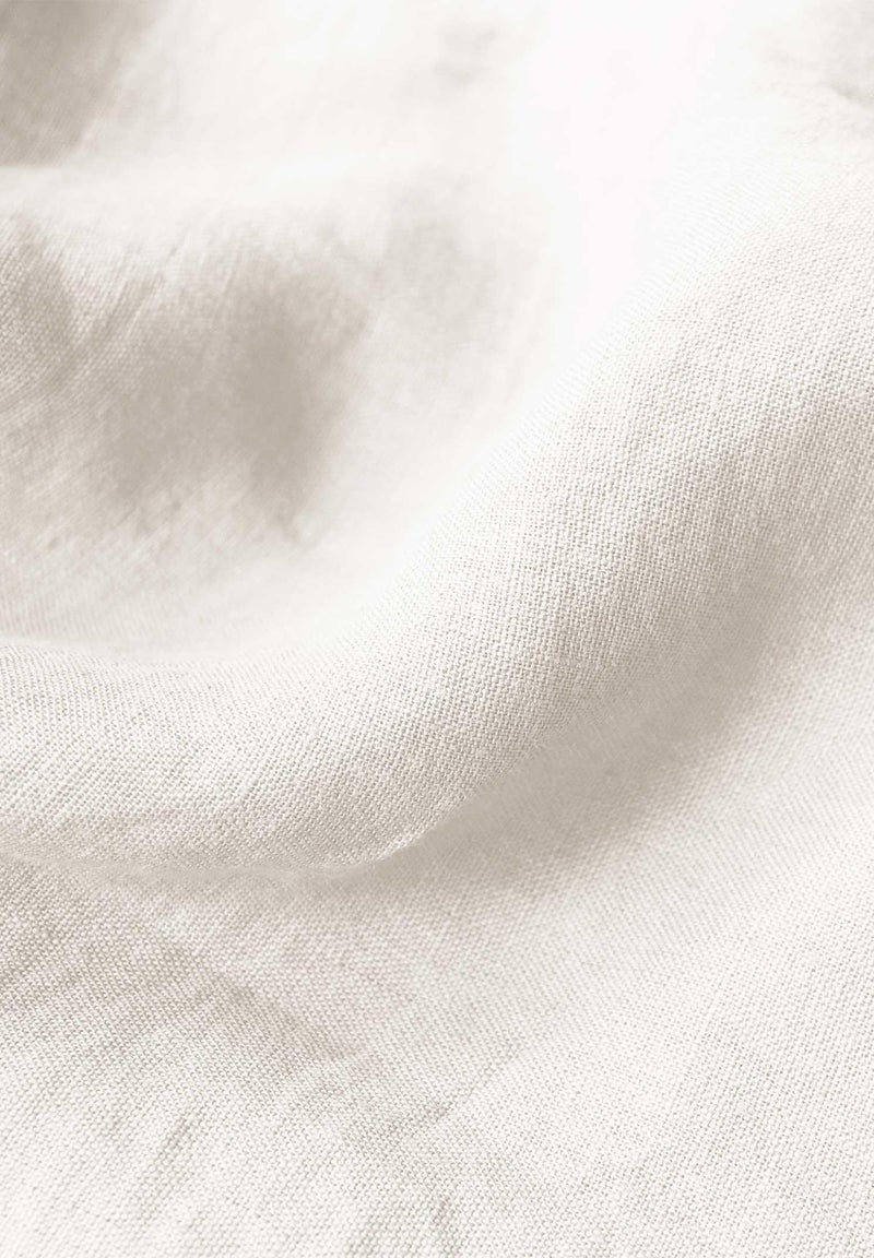 Housse de couette unie en lin, LIN LAVÉ Blanc cassé - Kiabi