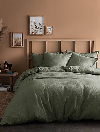 Housse de couette unie en lin, LIN LAVÉ