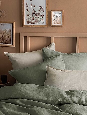 Housse de couette unie en lin, LIN LAVÉ