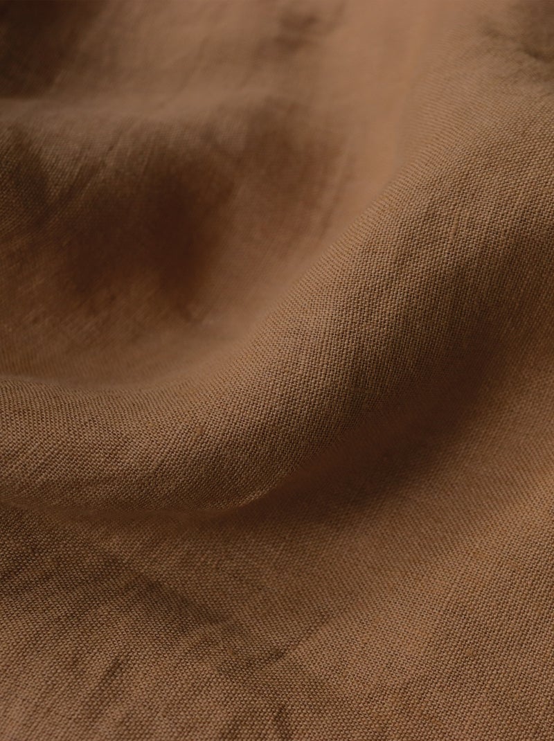 Housse de couette unie en lin, PASSION LIN Marron noisette - Kiabi