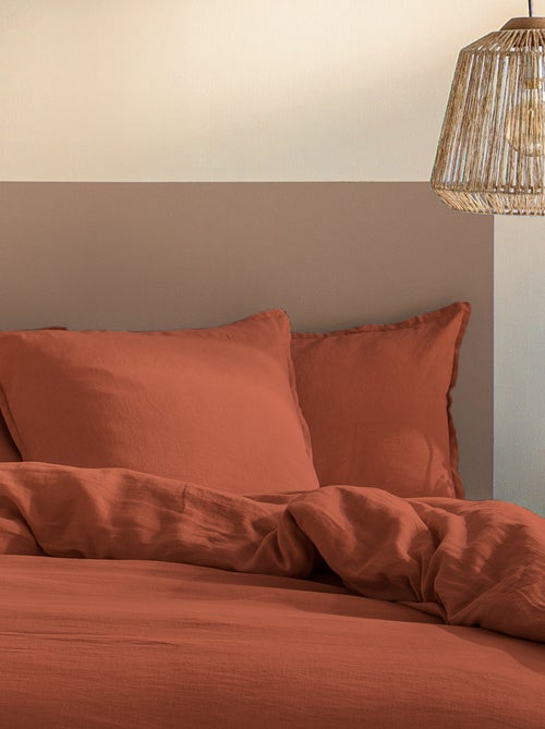 Housse de couette unie en lin, PASSION LIN - Kiabi Housse de couette unie en lin, PASSION LIN - Kiabi