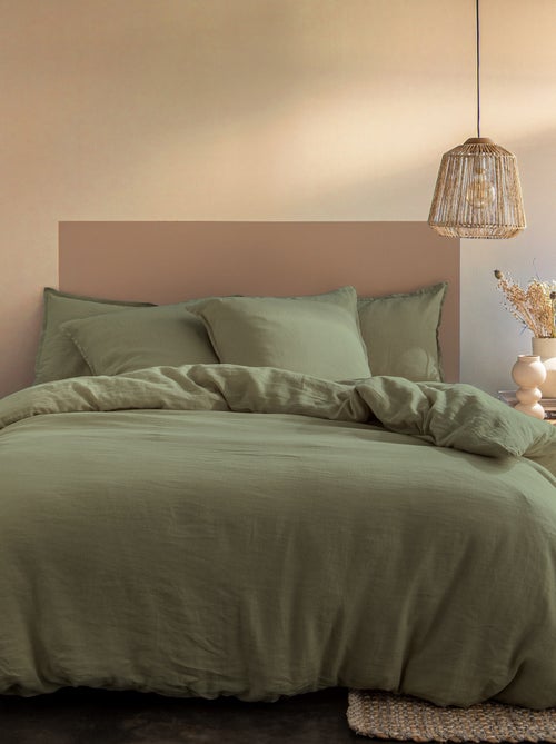 Housse de couette unie en lin, PASSION LIN - Kiabi