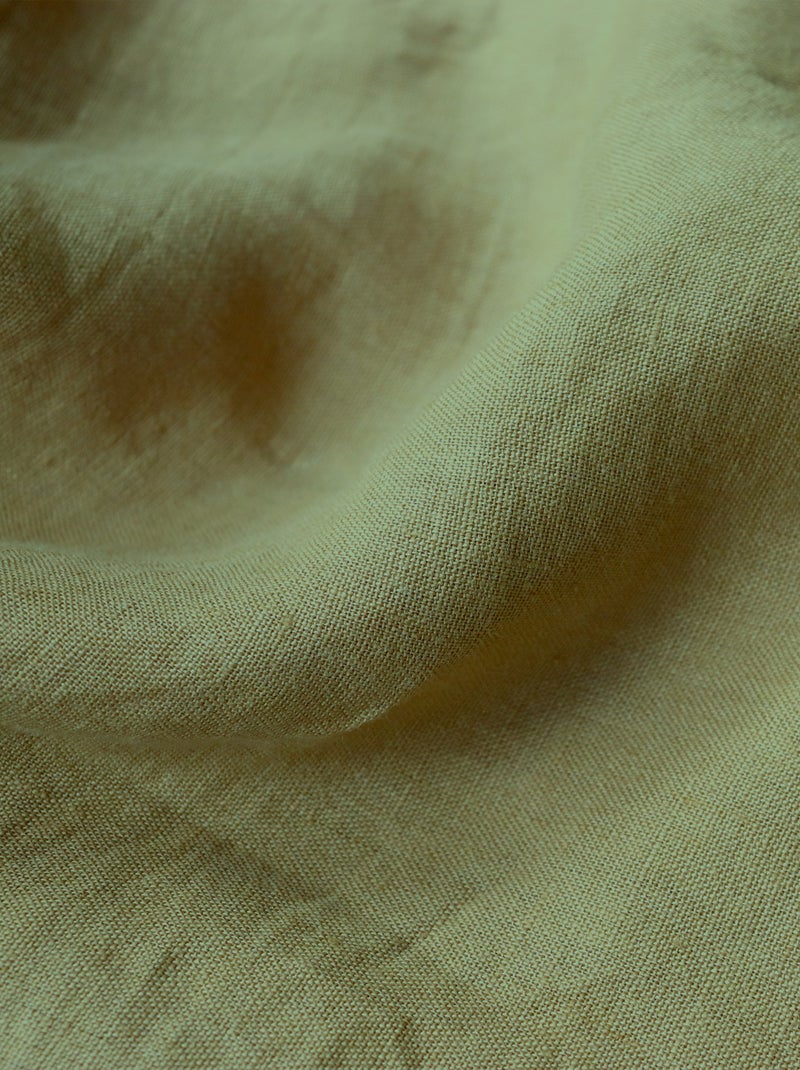 Housse de couette unie en lin, PASSION LIN Vert Sauge - Kiabi