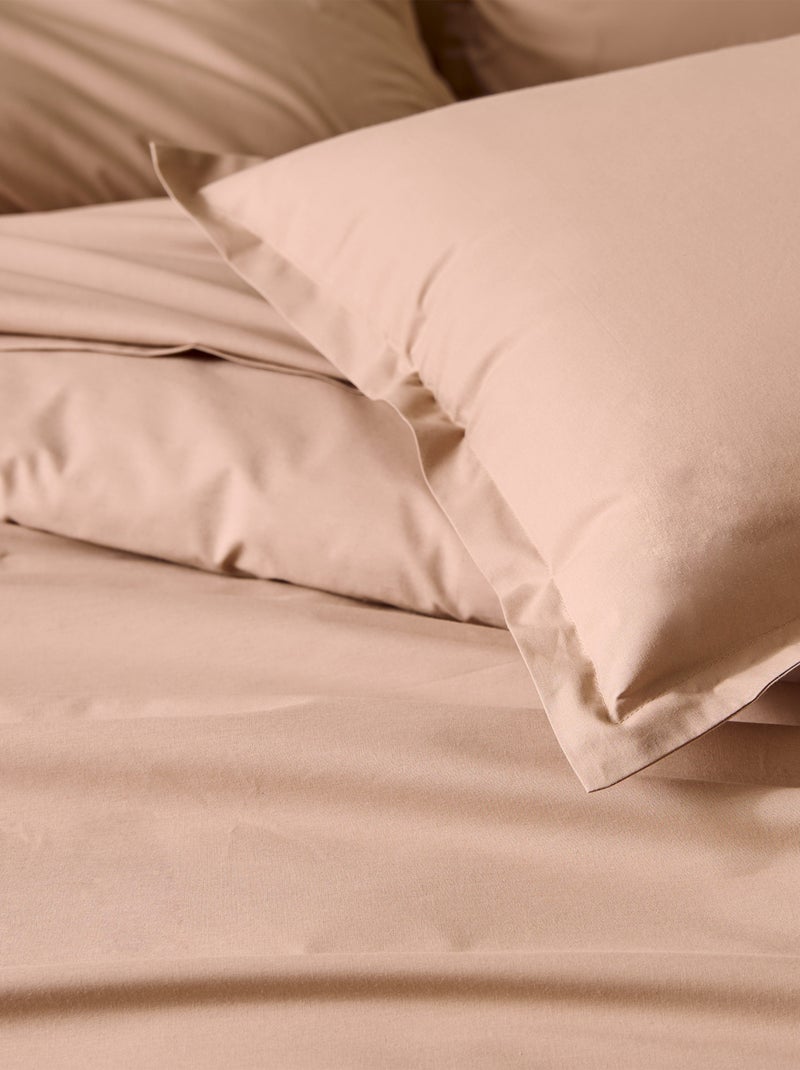 Housse de couette unie en percale de coton Orange clair - Kiabi