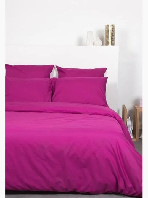 Housse de couette unie polycoton 240x220 cm prune - Kiabi Housse de couette unie polycoton 240x220 cm prune - Kiabi