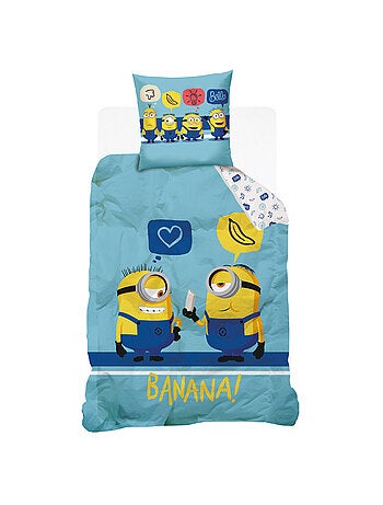 Housse de couette Universal Minions 140x200 cm - 100% Coton - Bleu