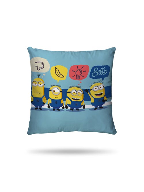 Housse de couette Universal Minions 140x200 cm - 100% Coton - Bleu - Kiabi