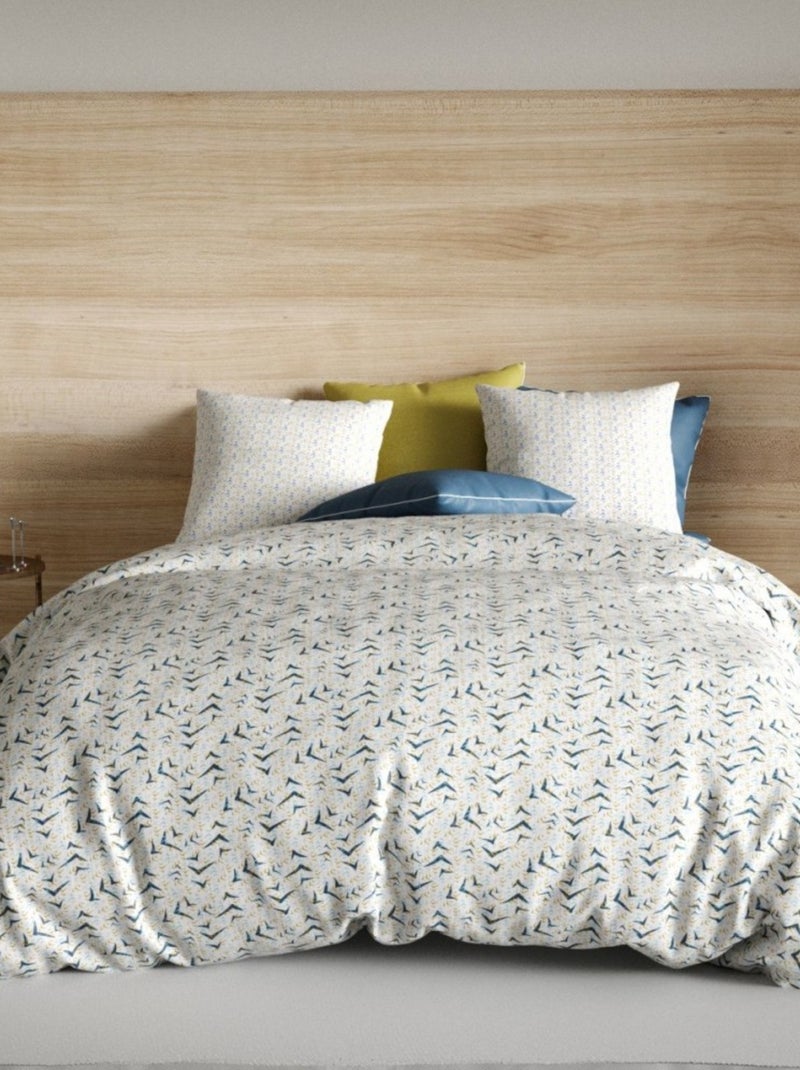 Housse de couette VITA + 2 taies coton 57 fils Blanc - Kiabi