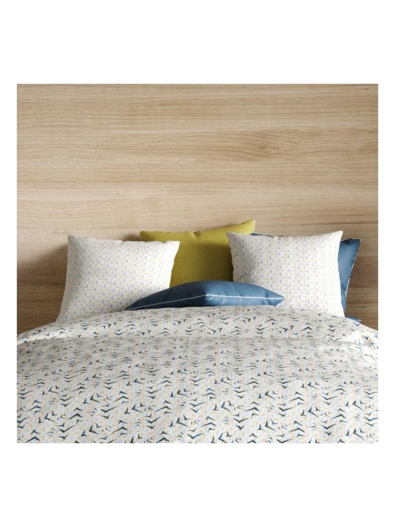 Housse de couette VITA + 2 taies coton 57 fils Blanc - Kiabi