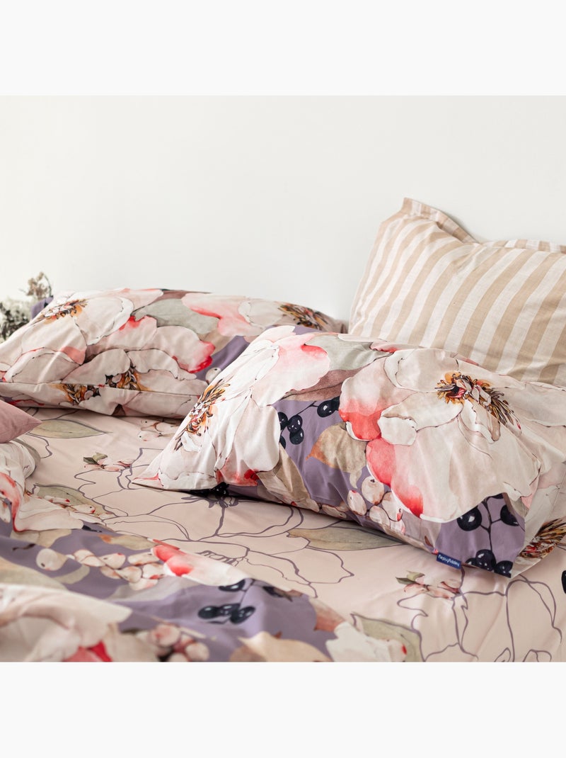 Housse de couette White peonies "Happyfriday" Multicolore - Kiabi