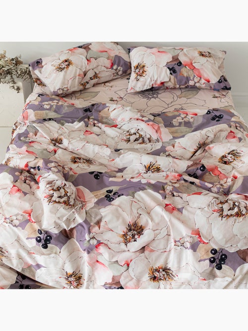 Housse de couette White peonies "Happyfriday" - Kiabi