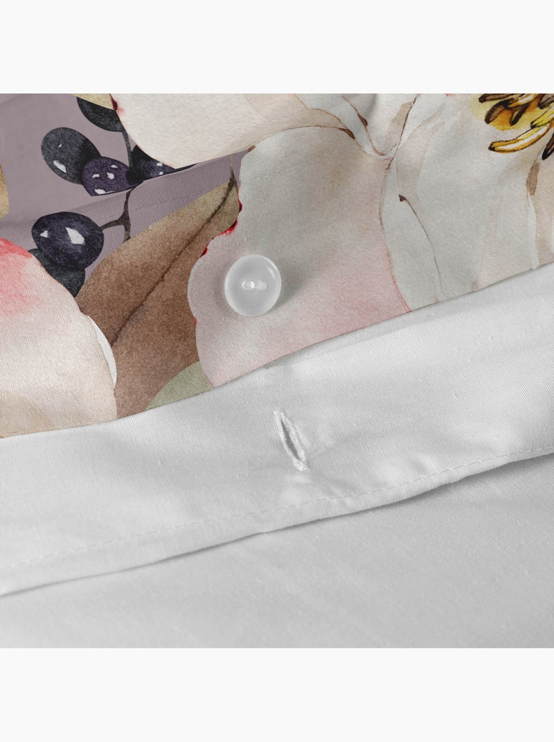 Housse de couette White peonies "Happyfriday" Multicolore - Kiabi