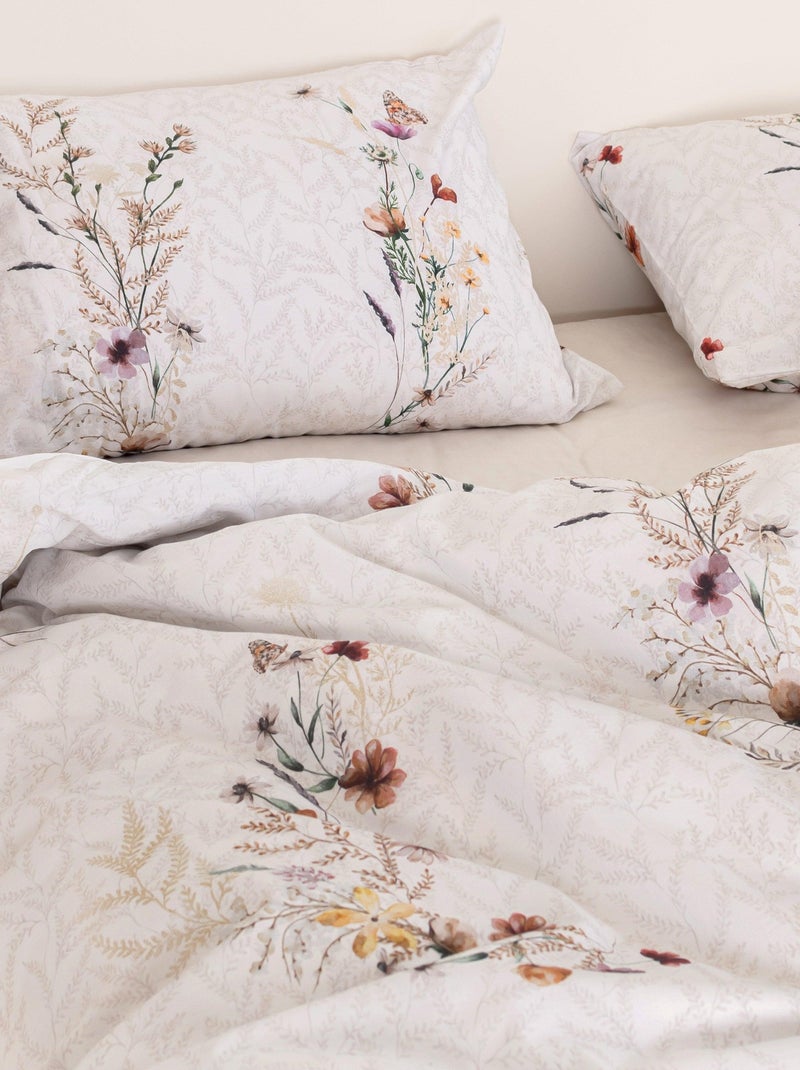 Housse de couette Wild flowers "Happyfriday" Blanc - Kiabi