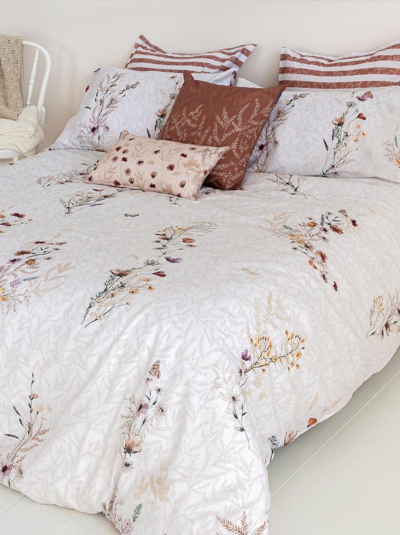 Housse de couette Wild flowers "Happyfriday" Blanc - Kiabi