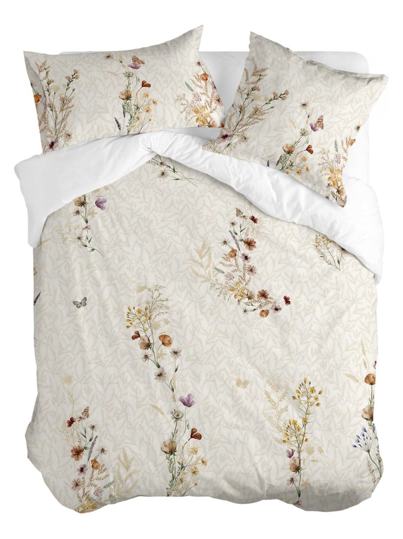 Housse de couette Wild flowers "Happyfriday" Blanc - Kiabi