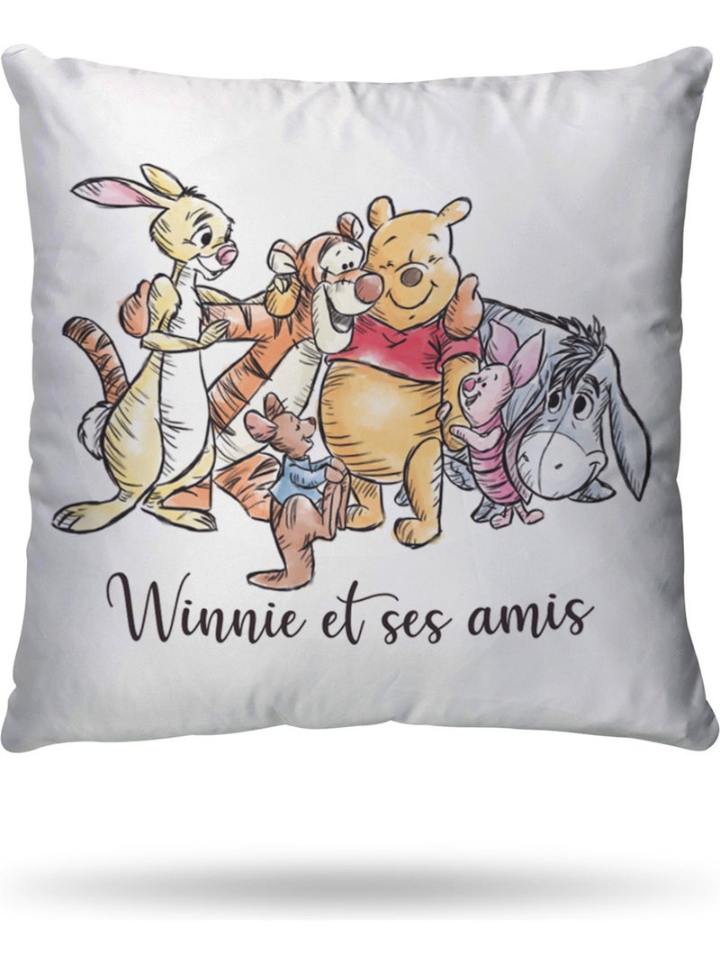 Housse de couette Winnie l'Ourson 140x200 cm - 100% Coton - Blanc Blanc - Kiabi