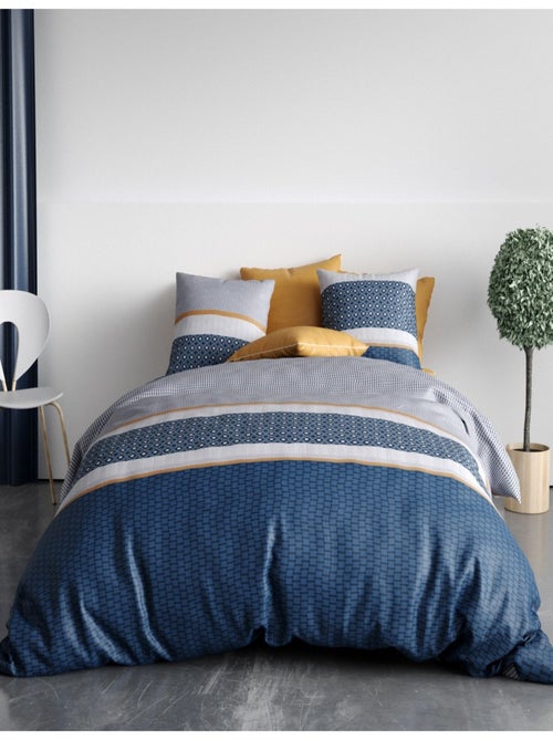 Housse de couette ZANTE + 2 taies coton 57 fils - Kiabi