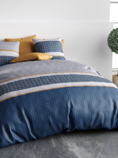 Housse de couette ZANTE + 2 taies coton 57 fils - Kiabi