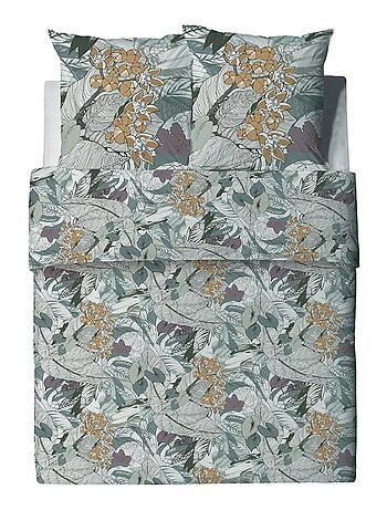 Housse de couette Zelia + taie(s) coton bio 57 fils