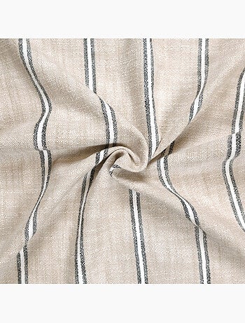 Housse de coussin 100% coton rayures rustiques LOURMARIN
