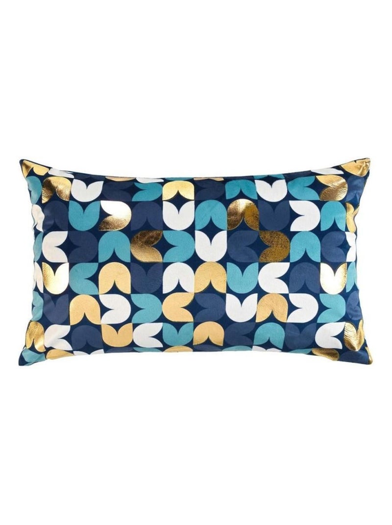 Housse de coussin 30x50 velours or Vivaldi Bleu - Kiabi