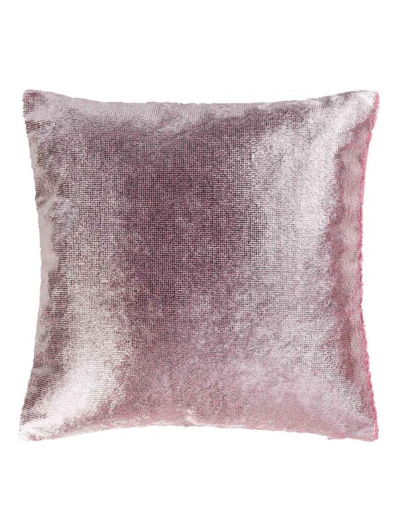 Housse de coussin 40 x 40 cm argent rose c1062 Rose - Kiabi