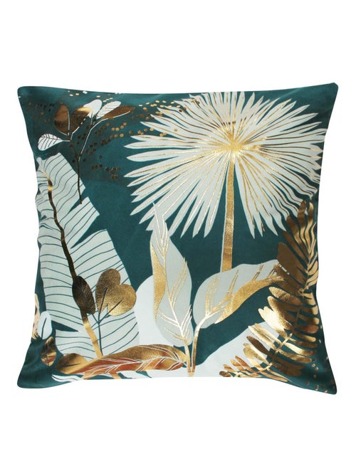 Housse de coussin 40 x 40 cm Feuilles de prusseor vert - Kiabi
