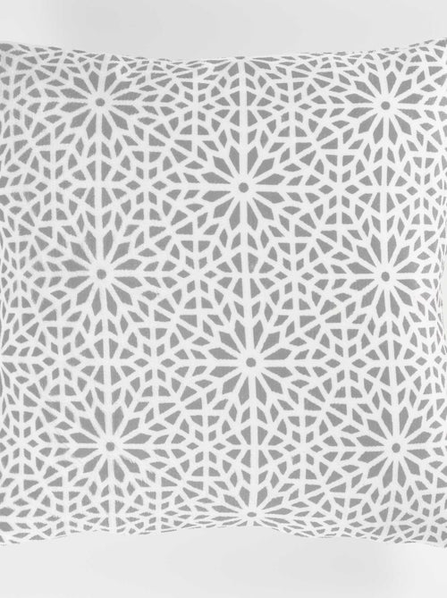 Housse de coussin 40 x 40 cm Flanelle Tunis Gris - Kiabi