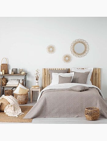 Housse de Coussin 40 x 40 cm Florette taupe