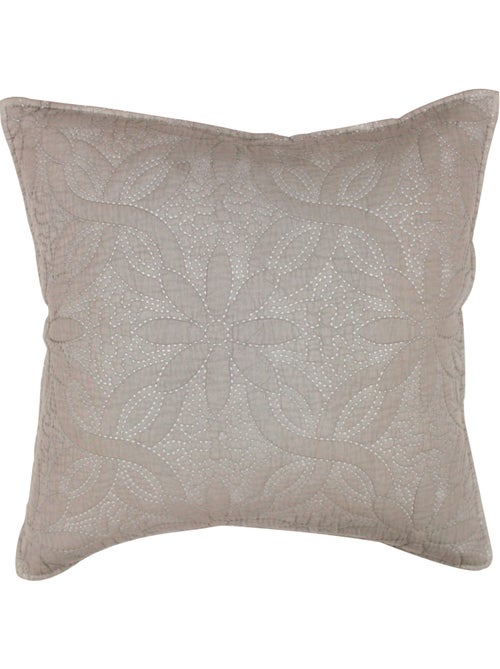 Housse de Coussin 40 x 40 cm Florette taupe - Kiabi