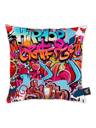Housse de coussin 40 x 40 cm graffiti