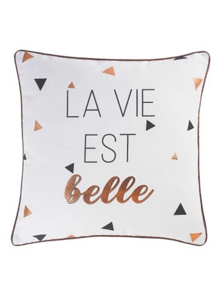 Housse de coussin 40 x 40 cm La vie est belle