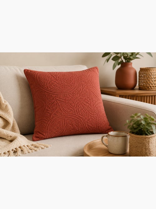 Housse de Coussin 40 x 40 cm Romano terracotta - Kiabi