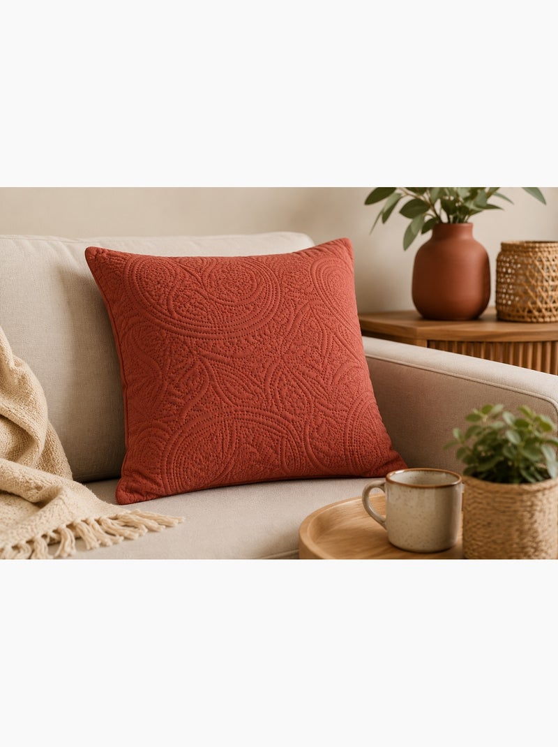 Housse de Coussin 40 x 40 cm Romano terracotta Terracotta - Kiabi