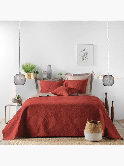 Housse de Coussin 40 x 40 cm Romano terracotta - Kiabi