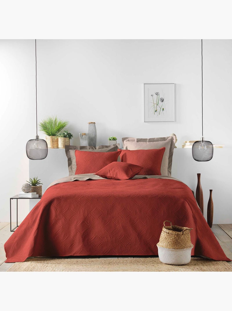 Housse de Coussin 40 x 40 cm Romano terracotta Terracotta - Kiabi