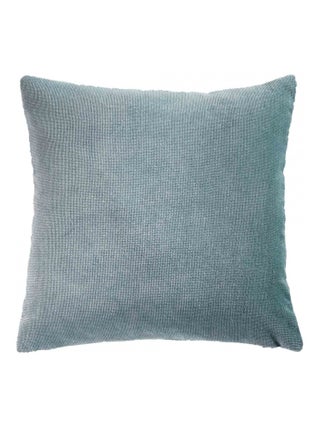 Housse de coussin 40 x 40 cm velours argent bleu glacier c1061