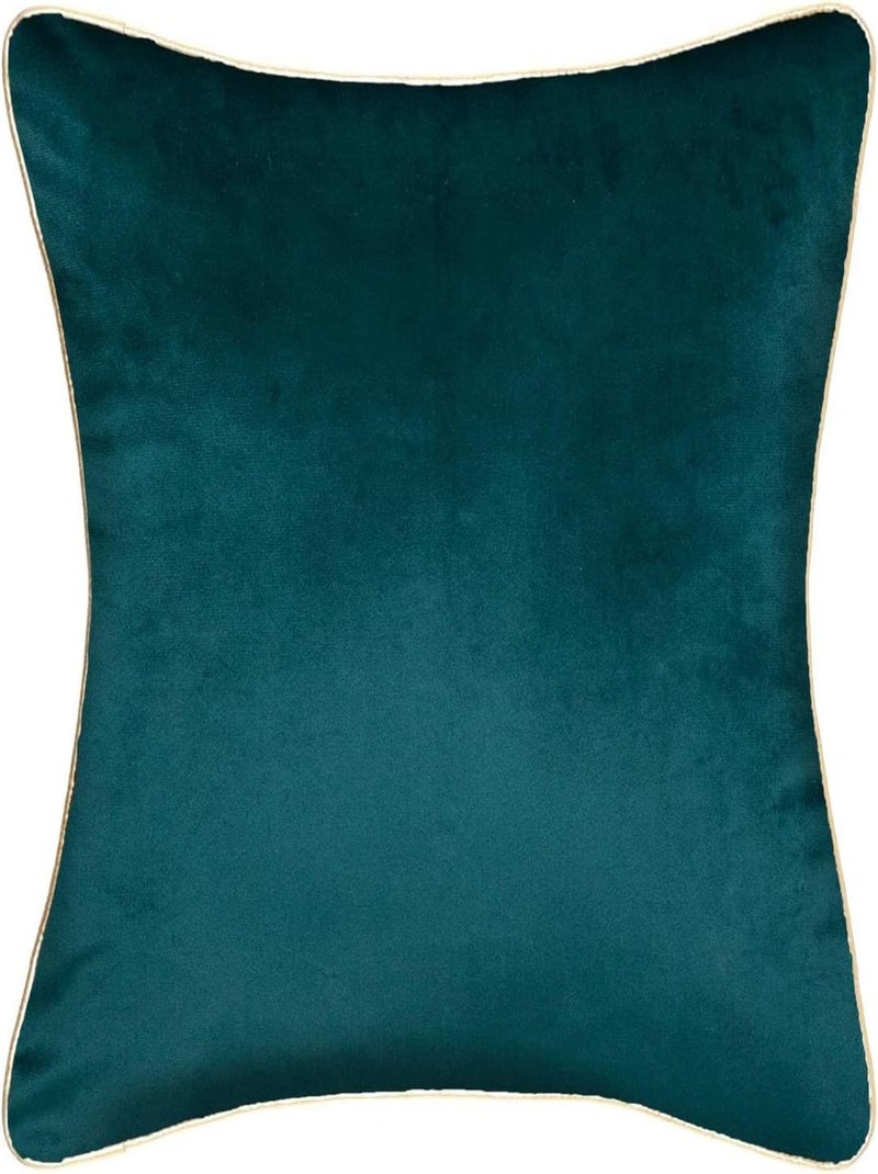 Housse de Coussin 40 x 40 cm velours orage Bleu - Kiabi