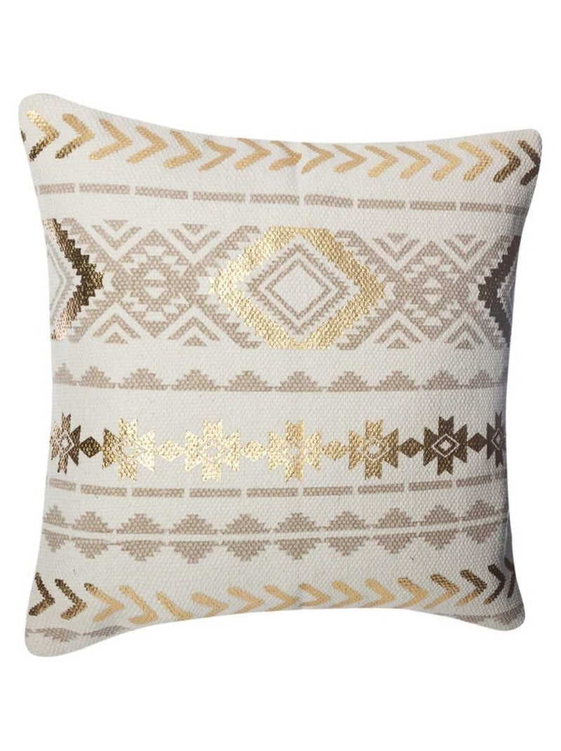 Housse de coussin 40x40 beige etnik gold Multicolore - Kiabi