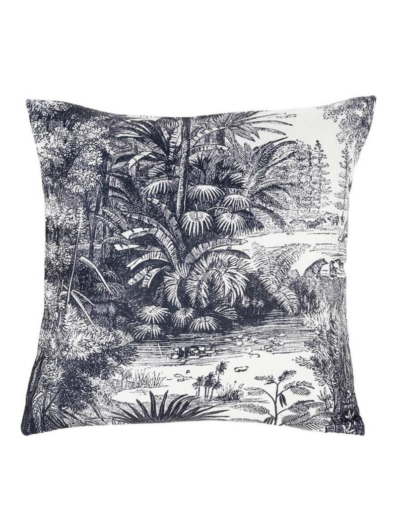 Housse de coussin 40x40 cm Art blanc noir Blanc - Kiabi