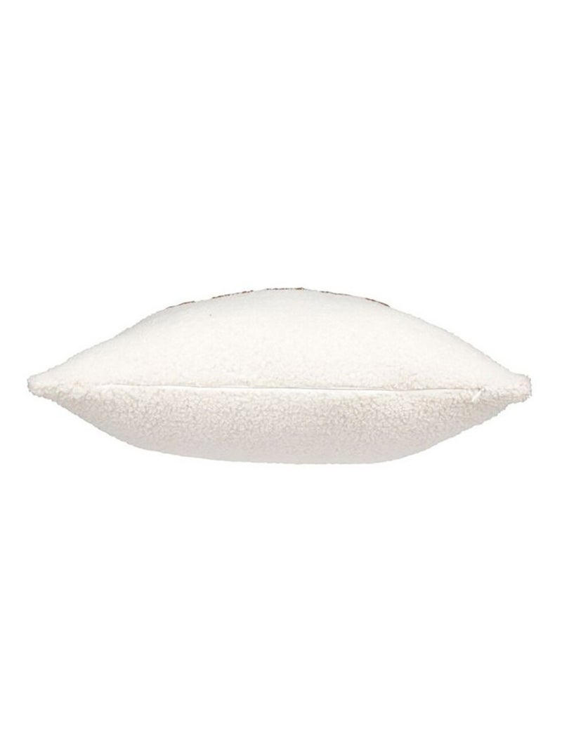Housse de coussin 40x40 cm bouclette Amour Blanc - Kiabi