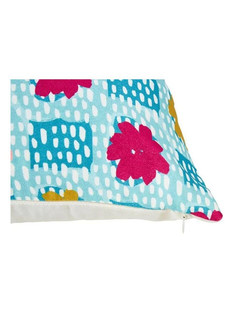 Housse de coussin 40x40 cm Fleurie Bleu - Kiabi